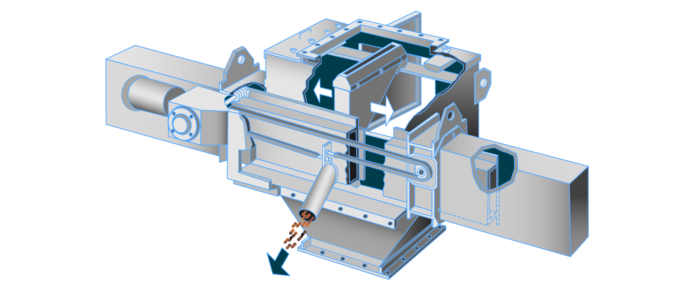 GCE Cross-cut gravity sampler GCE Cross-cut gravity sampler